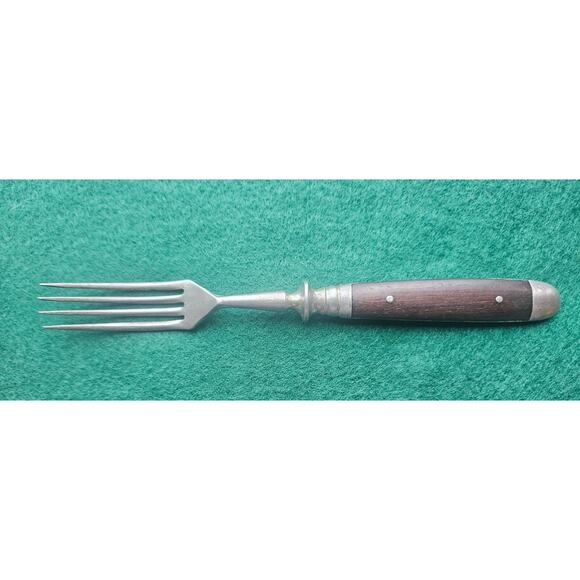 Vintage Rare Solingen Partial Set of fancy Rose wood Hanle US military cutlery - Picture 9 of 10